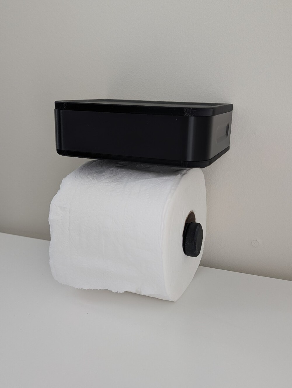 3D Printed Toilet Paper Holder with Swivel Tray & Storage